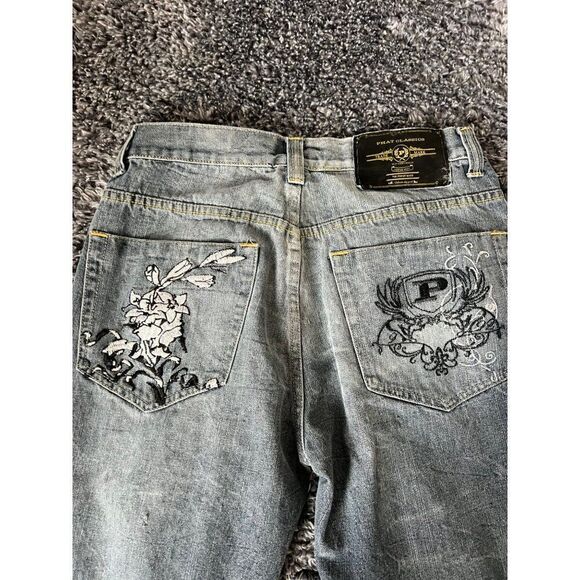 Vintage Phat Classics Baggy Loose Skater Denim Jeans Size 32x34 - Picture 5 of 6